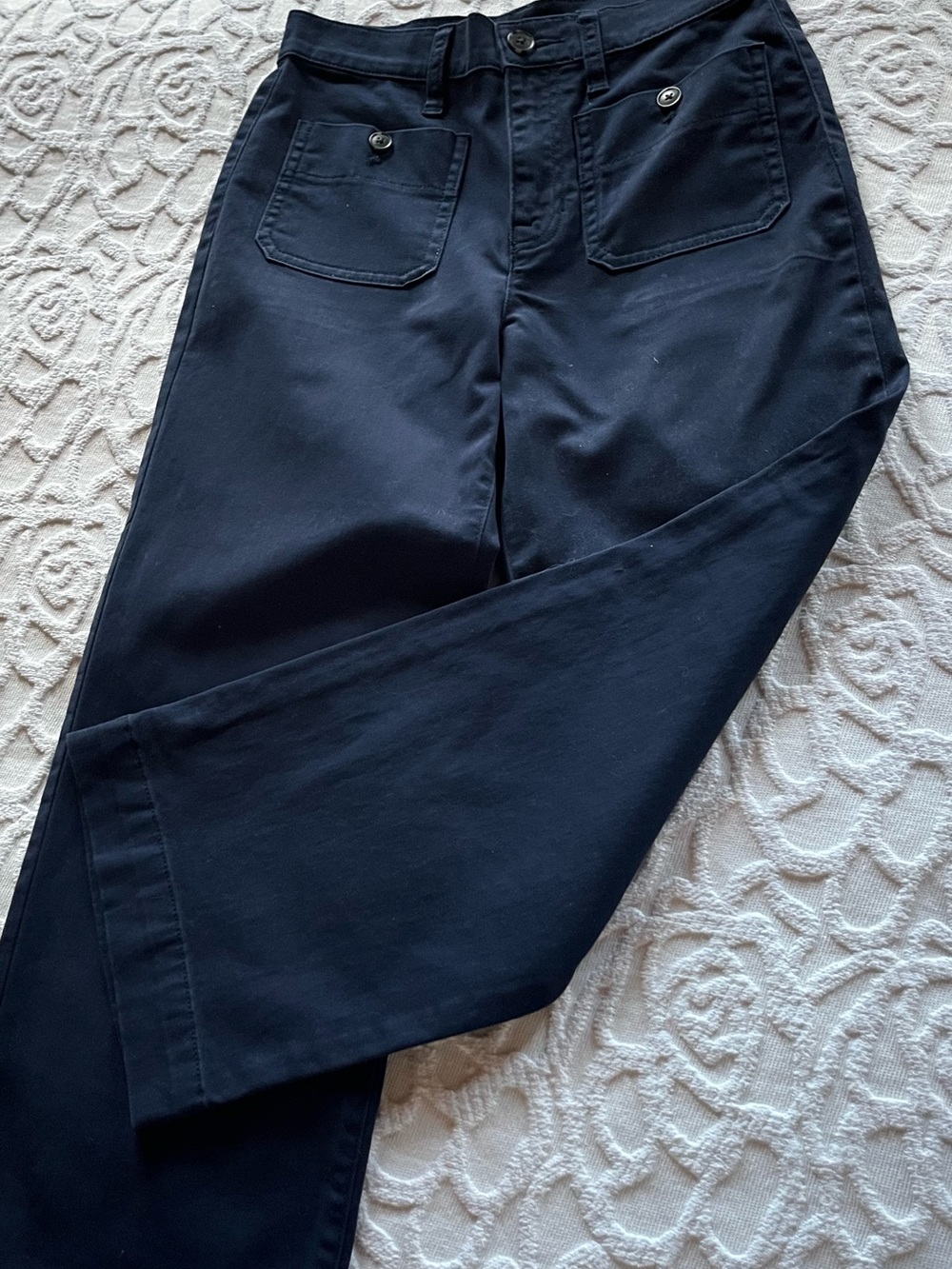 J. Crew Navy Pants with Branded Waist Label
